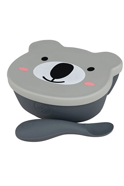 TUM TUM Silicone Vacuum Food Bowl and Spoon Set with Lid Kev Koala