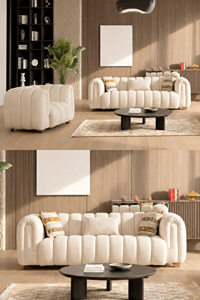 İYENA HOME LİVİNG Koltuk Takımı 3+3+1+1 Marsmellow Modern Koltuk Takımı