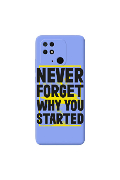 Other Xiaomi Redmi 10C Never Forget Light Purple Colored Silicone TPU Θήκη