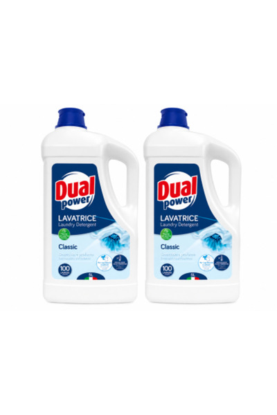 Dual Power Set Clasic – 2 x Detergent lichid de rufe 5 L, parfum clasic, până...