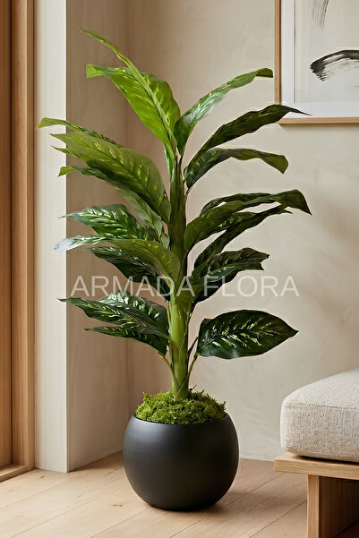 Armada Flora Yapay Difenbahya Ağacı 120-130 cm – 27*33 Küre Saksılı