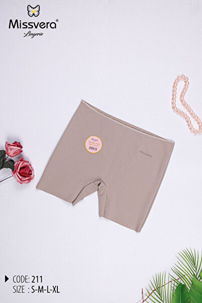 Missvera Lazer Kesim Boxer Külot Vizon Renk 5'lı PakeT