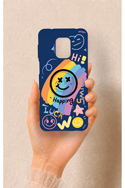 Vip Case Redmi Note 9 Pro 9S Uyumlu Happing Smile Desenli Silikon Kılıf