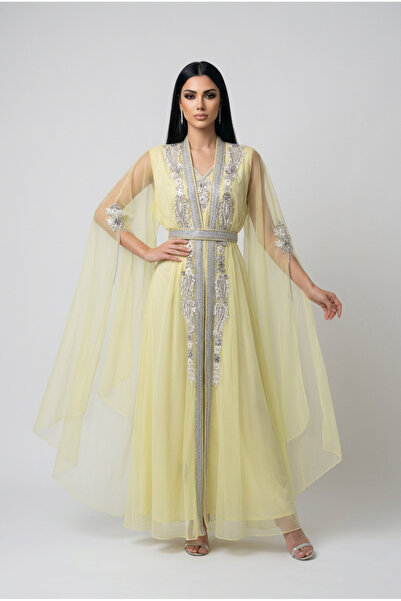 almasa alswda جلابية سهرا اصفر