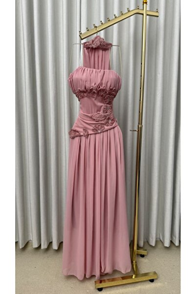 shahad fashion Soft Powder Rose Style Evening Dress, Girlish Softness with a ...