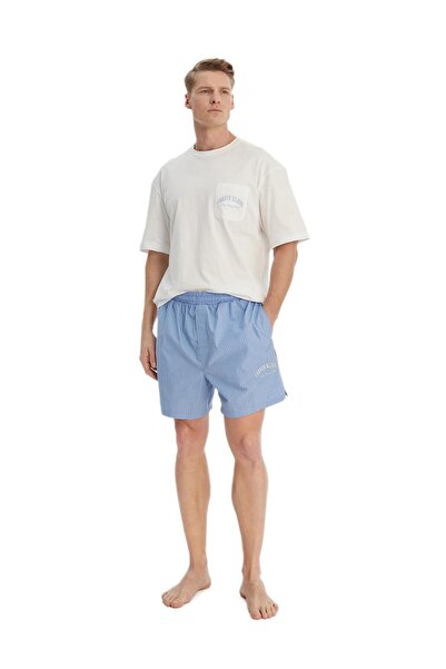 Calvin Klein Erkek Beyaz Şortlu Pijama Takımı LV00NM3016