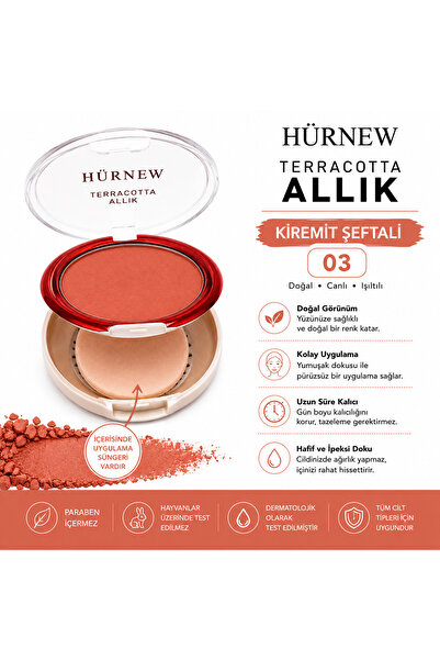 Genel Markalar HÜRNEW TERECOTTA allık 03 kiremit şeftali