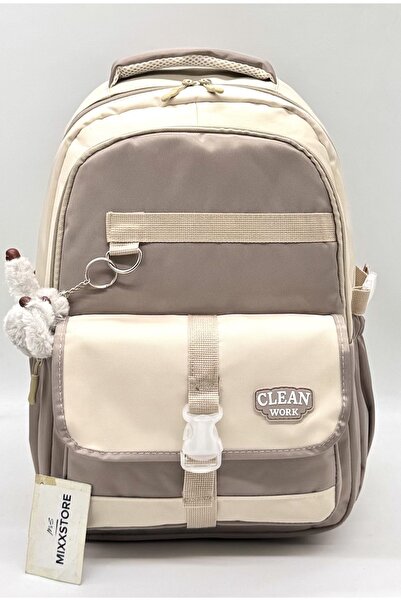 ms mixxstore Unisex Satin Water Resistant Fabric Multi-Compartment Middle Sch...