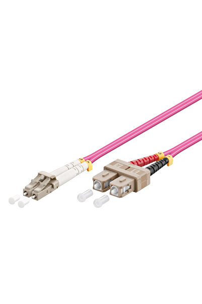 goobay καλώδιο οπτικής ίνας LC-UPC σε SC-UPC 95944, Multimode OM4, 2m, βιολετί