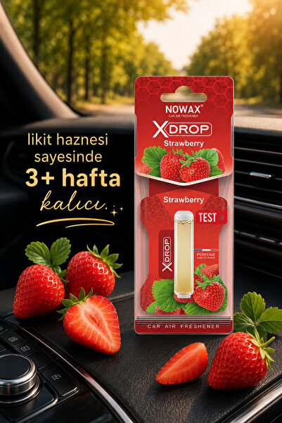 X-Drop Strawberry Aromalı Oto Kokusu | Araba Kokusu | Kalıcı Koku