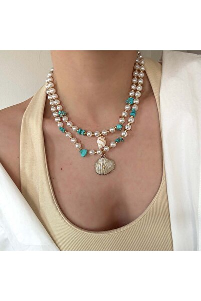 Alice İsstanbul 2-Piece Pearl and Seashell Necklace