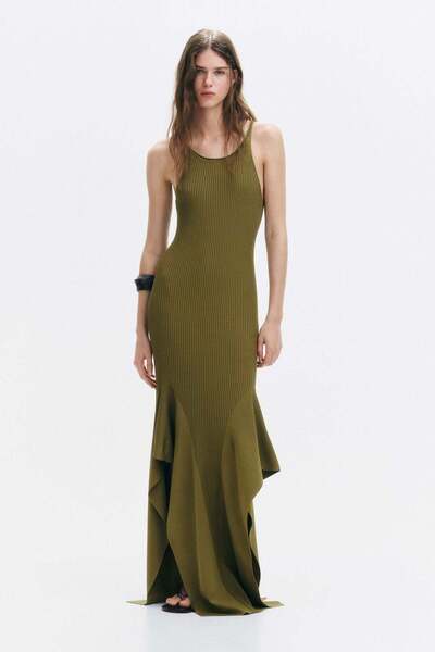 H&M Flounced knitted dress