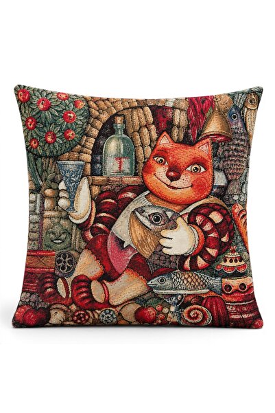 Melih AKSU Goblen Kırlent Pillow Case 43X43 cm Decorative Pillow Case (Withou...