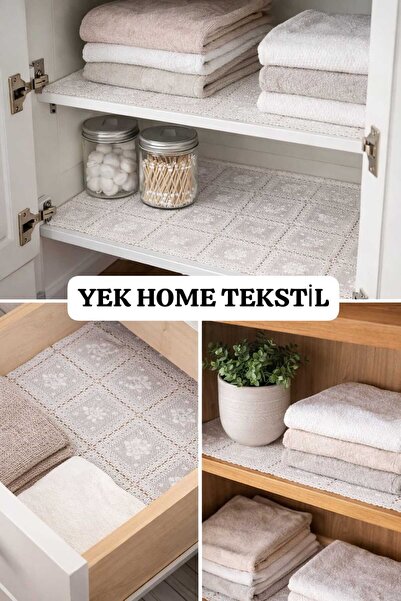 Empressco 50CM/1-2-3-5-10-15MT DANTEL PVC SİLİNEBİLİR RAF ÖRTÜ,KAYMAZ TABANLI...