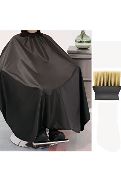 Choice3 With Brush Black Salon Barber Cape for Men Women Hair Cutting Cape Ha...