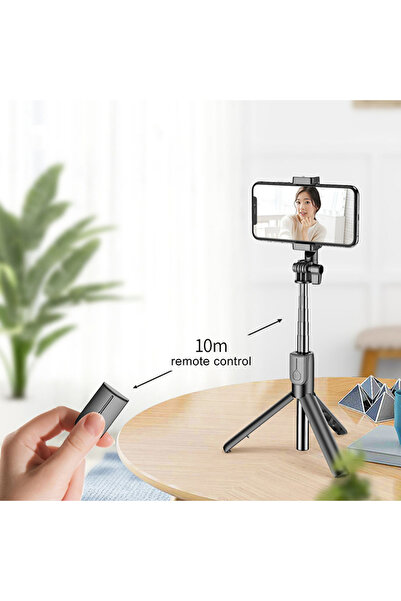 Lorraya 2-in-1 Selfie Stick Tripod with Dual Ring Lights (Random Color: White...