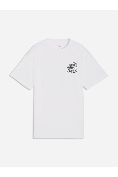 Puma Boys White Relaxed Back Graphic T-Shirt