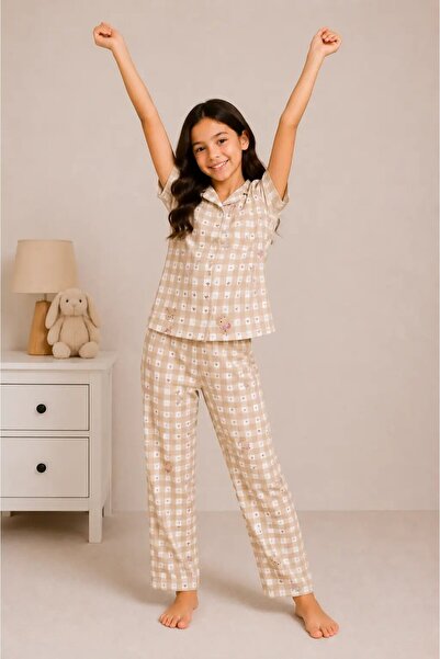 My Hanne Patterned Girls' Pajama Set 9928
