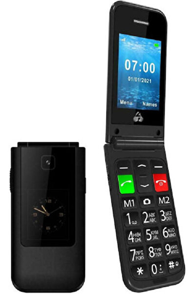 POWERTECH Sentry Dual II Μονο-SIM Κινητό με Μεγάλα Κουμπιά Μαύρο