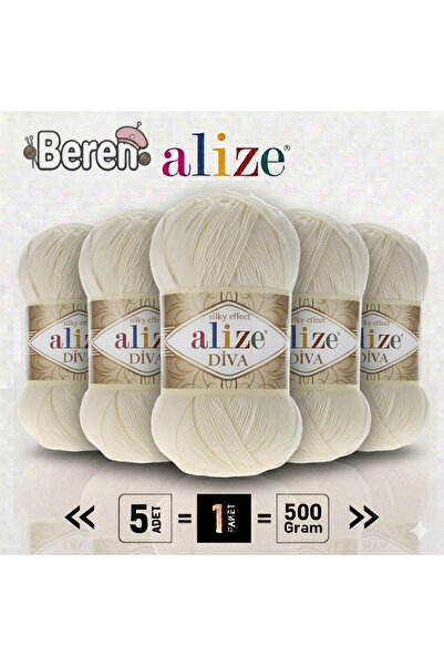 Alize Diva - 383 Pebble - 5-Pack - 100Gr/350M - First Spring and Summer Blous...