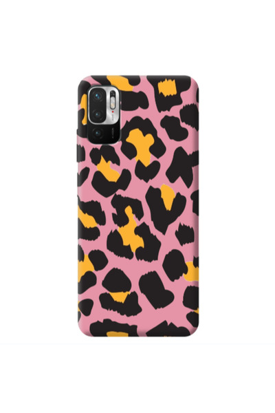 Other Xiaomi Redmi Note 10 Pro 5G Yellow leopard Pink Colored Silicone TPU Θήκη