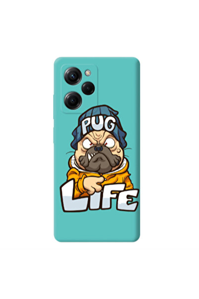 Other Xiaomi Poco X5 Pro Pug Life 2 Turquoise Colored Silicone TPU Θήκη