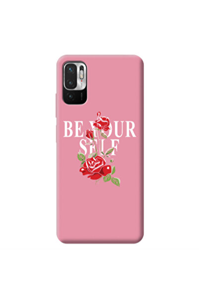 Other Xiaomi Redmi Note 10 Pro 5G Be Your Self Pink Colored Silicone TPU Θήκη