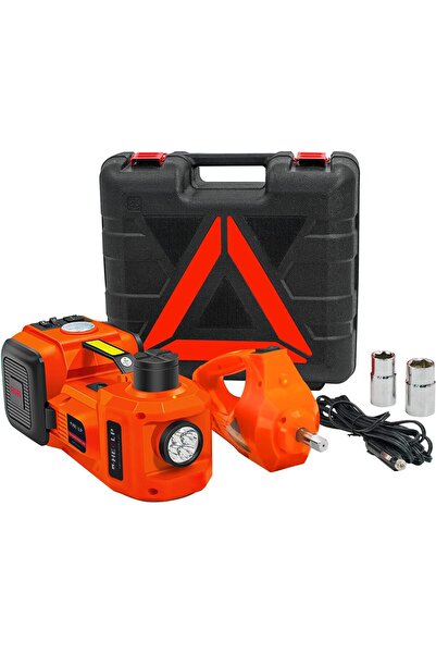 E-HEELP Electric Hydraulic Car Jack Kit, 5 Ton, 12V, with Wrench for SUVs, Mi...