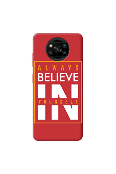 Other Xiaomi Poco X3 /X3 Pro Always Belive Red Colored Silicone TPU Θήκη
