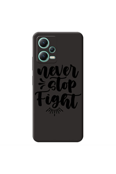 Other Xiaomi Redmi Note 12 Pro 5G Never stop fight Black Colored Silicone TPU...