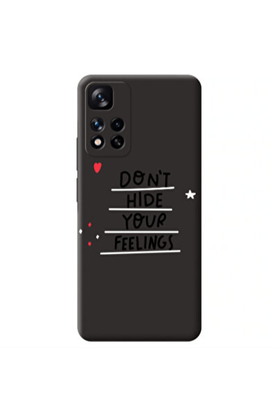 Other Xiaomi Redmi Note 11 Pro 5G Dont Hide Your Feelings Black Colored Silic...