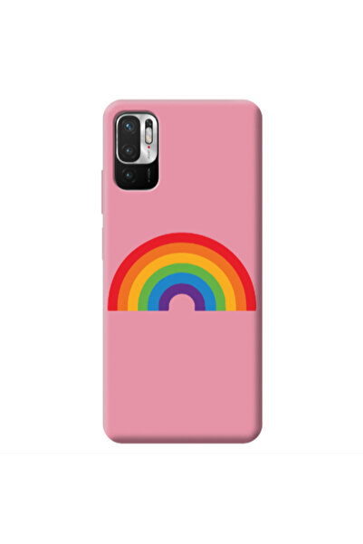Other Xiaomi Redmi Note 10 Pro 5G Rainbow Mini Pink Colored Silicone TPU Θήκη
