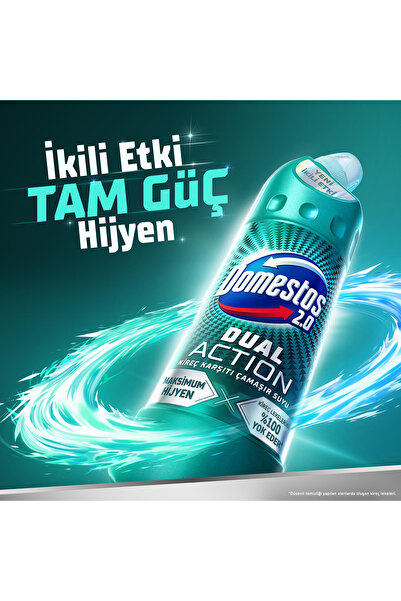 Domestos Dual Action Kireç Karşıtı Çamaşır Suyu 750 ml x3