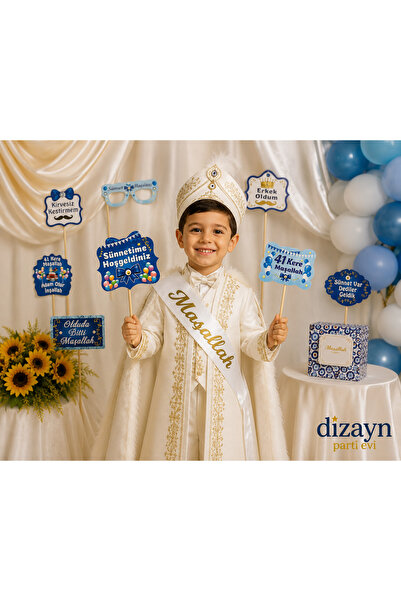 Dizayn Parti Evi Sünnet Konuşma Balonu ve Maşallah Kuşağı Seti – 10 Adet Konu...