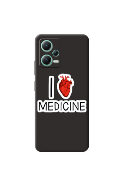 Other Xiaomi Redmi Note 12 Pro 5G I Love Medicin Black Colored Silicone TPU Θήκη