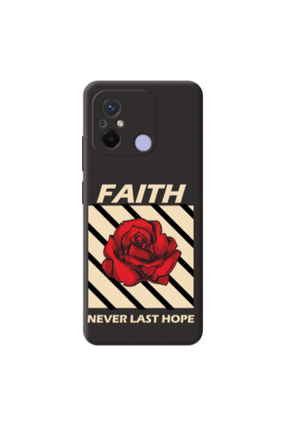 Other Xiaomi Redmi 12C Faith Never Last Hope Black Colored Silicone TPU Θήκη