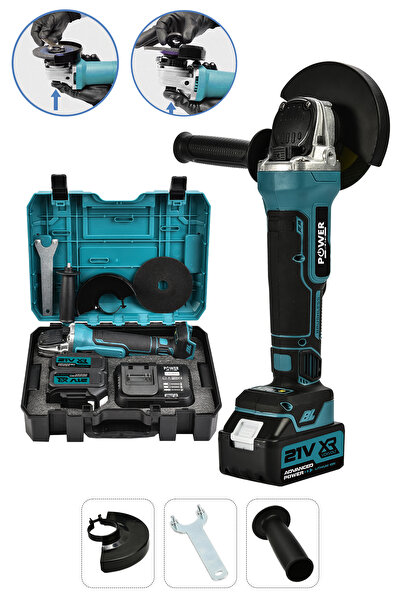 POWER BLACK 125 MM AVUÇ TAŞLAMA 2 BATARYA 1 ŞARJ CİHAZLI