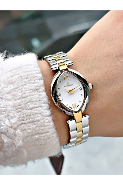 Essence Special Design Steel Cord Silver-Gold Color Women Wrist Watch D1233Mr