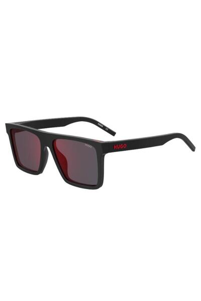HUGO UV Protected Sunglasses Black Frame Red Mirror Mirror Lens 57mm - HG-106...
