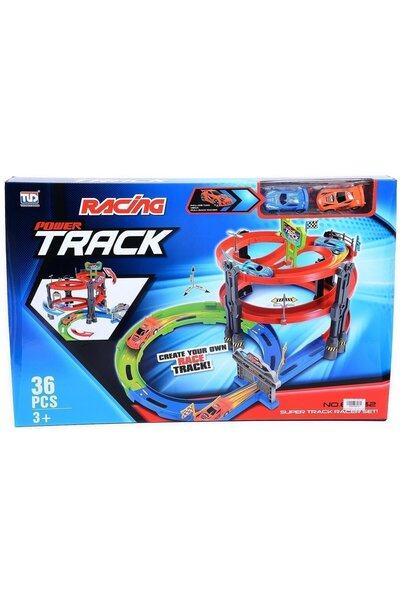 Blue Toys Πίστα Αγώνων Ταχύτητας Αυτοκινήτων με 2 Αυτοκίνητα Πίστας (MKK583512)
