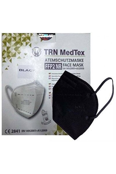 OEM TRN MedTeks Μάσκα Υγιεινής Ενηλίκων FFP2 σε Μαύρο, Συσκευασία 10 τεμαχίων...