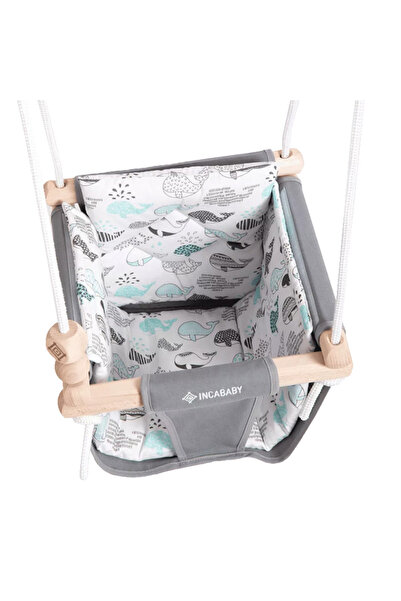 INCABABY Leagăn pentru bebeluși junior - Balenă Gri