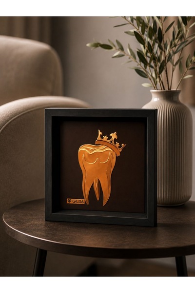 OEMarket Tablou placat aur 24K ”DINTE”