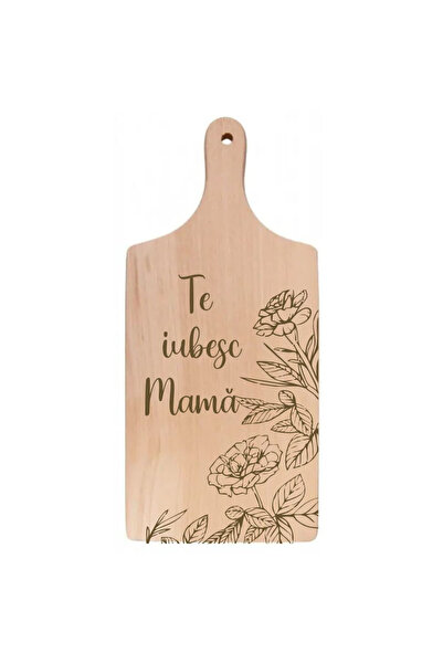 OEM Tocator de bucatarie din lemn, 30 x 14 cm - Te iubesc Mama