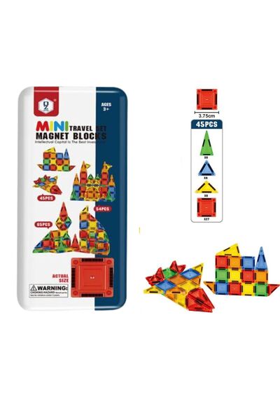 Blue Toys Μαγνητικά Τουβλάκια Παζλ Ταξιδιού 45 τεμάχια (MKX970616)