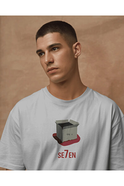 buzagi tasarım ürünleri Se7En Unisex White Regular T-Shirt