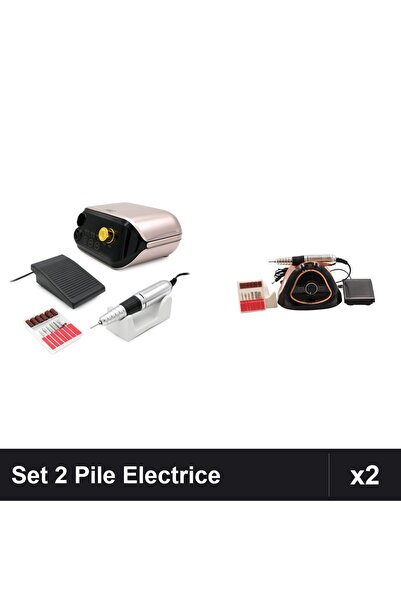 NAİLS Set 2 Pile Electrice Profesionale Manichiură Pedichiură SML M1 35000 RP...
