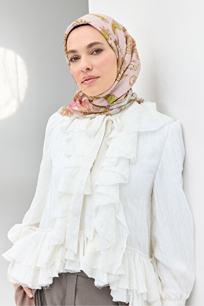 Silk Home وشاح فيلورا بنمط شال بودرة 90x90