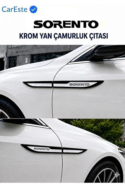 CarEste KIA SORENTO UYUMLU 4 PARÇA KROM YAN ÇAMURLUK ÇITASI