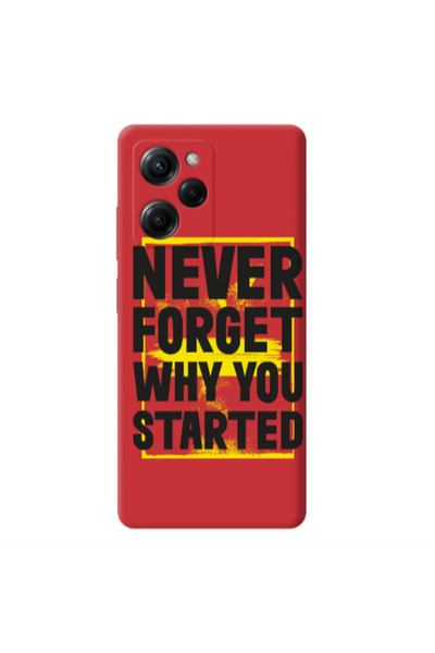 Other Xiaomi Poco X5 Pro Never Forget Red Colored Silicone TPU Θήκη